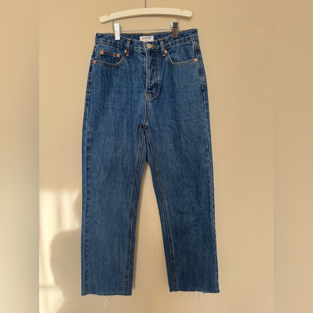 PARKE Classic Blue Straight Leg Jeans
